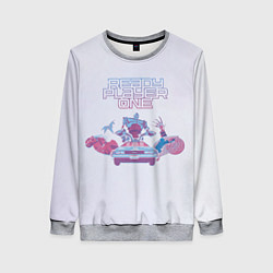 Свитшот женский Ready Player One: Delorean, цвет: 3D-меланж
