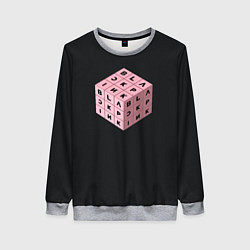 Женский свитшот Black Pink Cube