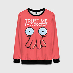 Свитшот женский Trust Me I'm a Doctor, цвет: 3D-черный