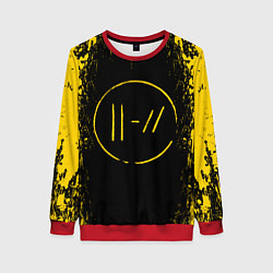 Свитшот женский 21 Pilots: Yellow & Black, цвет: 3D-красный