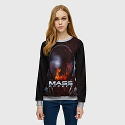 Свитшот женский Mass Effect, цвет: 3D-меланж — фото 2
