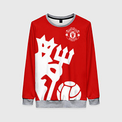 Свитшот женский Манчестер Юнайтед, цвет: 3D-меланж