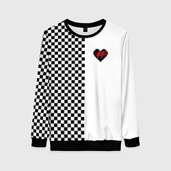 Свитшот женский ФРЕНДЗОНА: Шахматы, цвет: 3D-черный