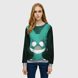 Свитшот женский Izuku Midoriya, цвет: 3D-меланж — фото 2