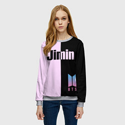 Свитшот женский BTS Jimin, цвет: 3D-меланж — фото 2