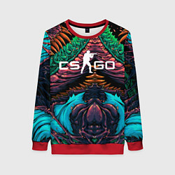 Свитшот женский CS GO hyper beast skin, цвет: 3D-красный