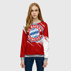 Свитшот женский ФК Бавария, цвет: 3D-меланж — фото 2