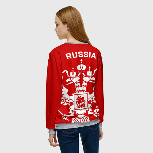 Женский свитшот Red Russia / 3D-Меланж – фото 4