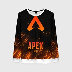 Свитшот женский Apex Legends: Orange Flame, цвет: 3D-белый