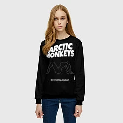 Свитшот женский Arctic Monkeys: Do i wanna know?, цвет: 3D-черный — фото 2