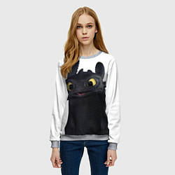 Свитшот женский Черная фурия, цвет: 3D-меланж — фото 2