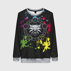 Свитшот женский Ведьмак: Сила стихий, цвет: 3D-меланж