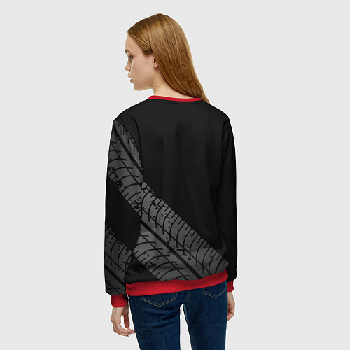 Женский свитшот Mercedes AMG: Street Style / 3D-Красный – фото 4