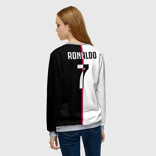 Женский свитшот Форма Роналду 2020 / 3D-Меланж – фото 4