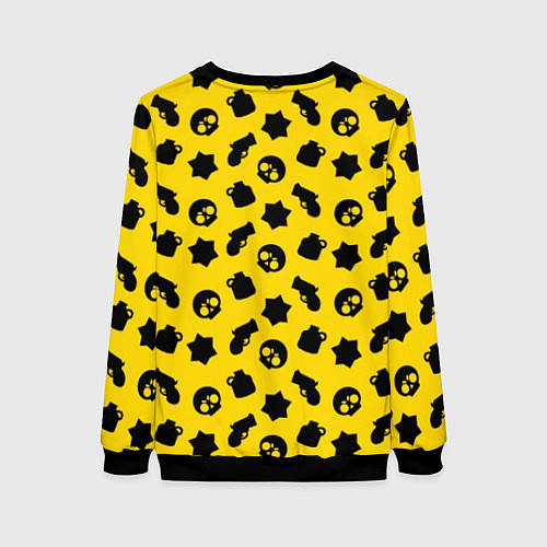 Женский свитшот Brawl Stars: Yellow & Black / 3D-Черный – фото 2