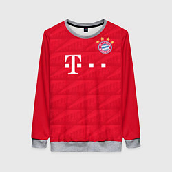 Свитшот женский FC Bayern: Lewandowski Home 19-20, цвет: 3D-меланж