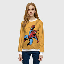 Свитшот женский Spider-man цвета 3D-белый — фото 2