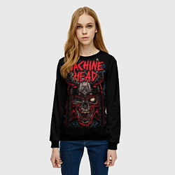 Свитшот женский Machine Head: Blooded Skull, цвет: 3D-черный — фото 2