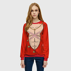 Свитшот женский One Piece грудь Луффи со шляпой для косплея, цвет: 3D-красный — фото 2