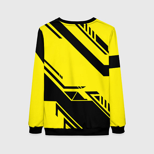 Женский свитшот Cyberpunk 2077: Yellow Samurai / 3D-Черный – фото 2