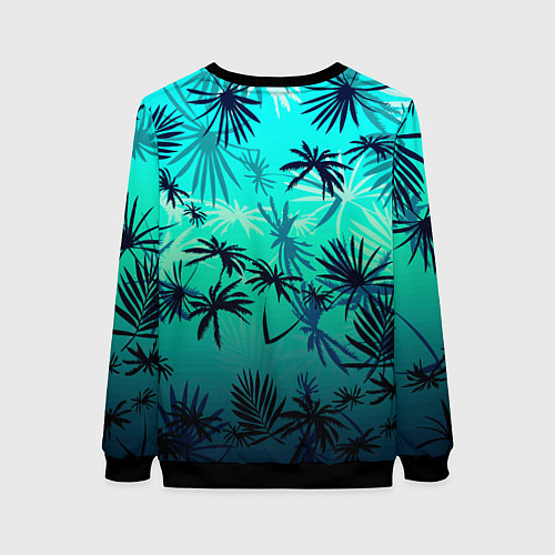 Женский свитшот GTA пальмы / 3D-Черный – фото 2
