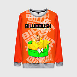 Свитшот женский Billie Eilish: Orange Mood, цвет: 3D-меланж