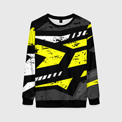 Женский свитшот Black yellow abstract sport style