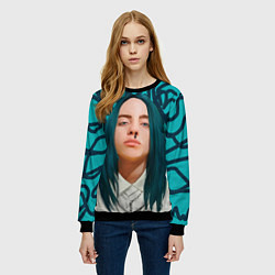 Свитшот женский Billie Eilish, цвет: 3D-черный — фото 2