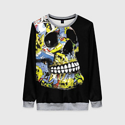 Свитшот женский Graffiti - Skull, цвет: 3D-меланж