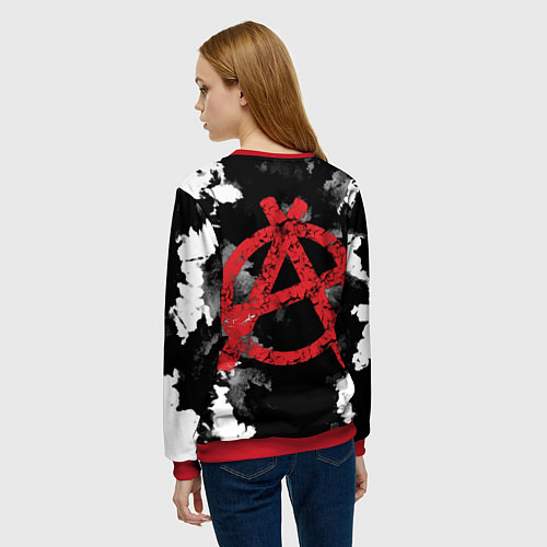 Женский свитшот Князь Анархия спина / 3D-Красный – фото 4