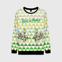 Свитшот женский Rick and Morty, цвет: 3D-черный