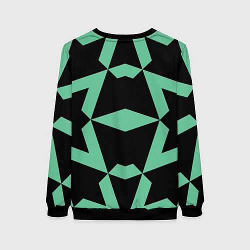 Женский свитшот Abstract zigzag pattern / 3D-Черный – фото 2