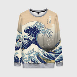 Женский свитшот Kanagawa Wave Art