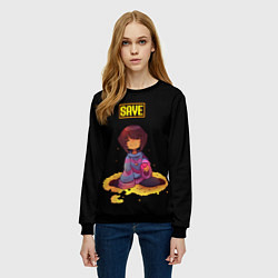 Свитшот женский UNDERTALE FRISK, цвет: 3D-черный — фото 2