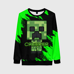 Свитшот женский MINECRAFT CREEPER, цвет: 3D-черный