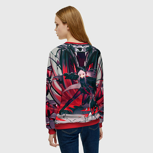 Женский свитшот Arknights art / 3D-Красный – фото 4