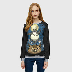 Свитшот женский My Neighbor Totoro, цвет: 3D-меланж — фото 2