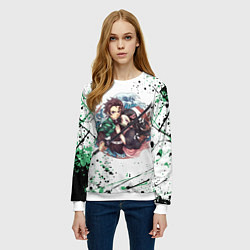 Свитшот женский KIMETSU NO YAIBA, цвет: 3D-белый — фото 2