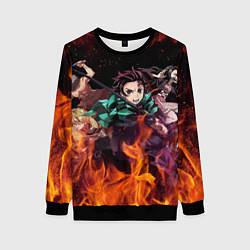 Свитшот женский KIMETSU NO YAIBA, цвет: 3D-черный