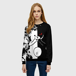 Свитшот женский Monokuma, цвет: 3D-черный — фото 2