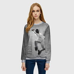 Свитшот женский Fencing, цвет: 3D-меланж — фото 2