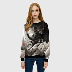 Свитшот женский Ghost of Tsushima, цвет: 3D-черный — фото 2