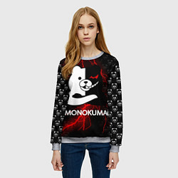 Свитшот женский MONOKUMA, цвет: 3D-меланж — фото 2