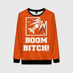 Свитшот женский Boom Bitch!, цвет: 3D-черный
