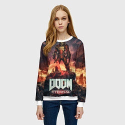 Свитшот женский DOOM ETERNAL, цвет: 3D-белый — фото 2