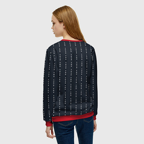 Женский свитшот FUCK YOU как у Конор МакГрегор / 3D-Красный – фото 4