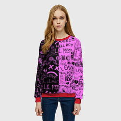 Свитшот женский LIL PEEP LOGOBOMBING, цвет: 3D-красный — фото 2