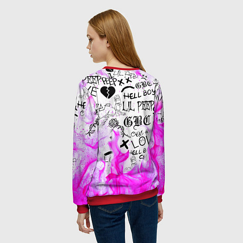 Женский свитшот LIL PEEP / 3D-Красный – фото 4