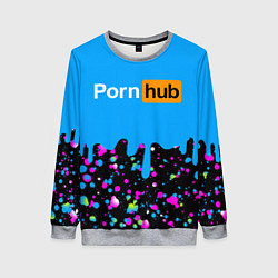 Свитшот женский PornHub, цвет: 3D-меланж