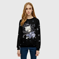 Свитшот женский ОЧЕНЬ ПРИЯТНО БОГ!, цвет: 3D-черный — фото 2